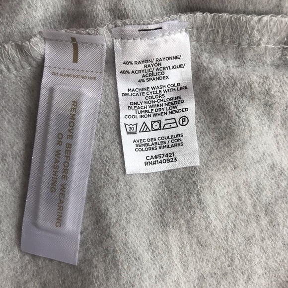 LOU & GREY SP Grey Sweatshirt Shorts S PETITE Adjustable Tie Elastic Waist NWT - Picture 9 of 13